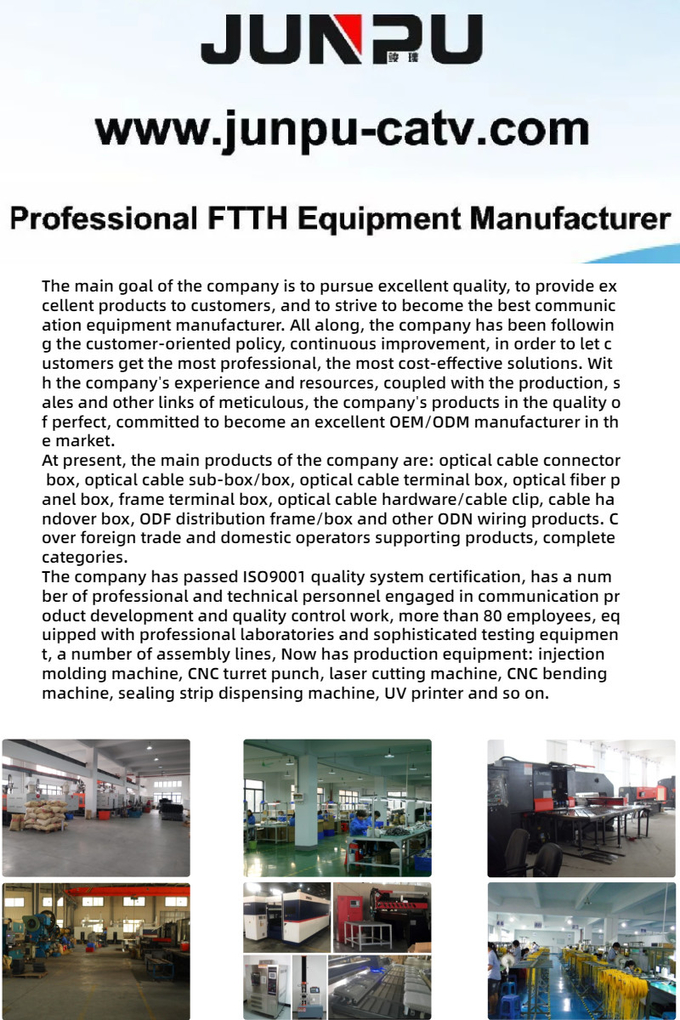 Boîte optique de l'arrêt IP65 de distribution de fibre de noyau de l'usine FTTH 4 de la Chine 6