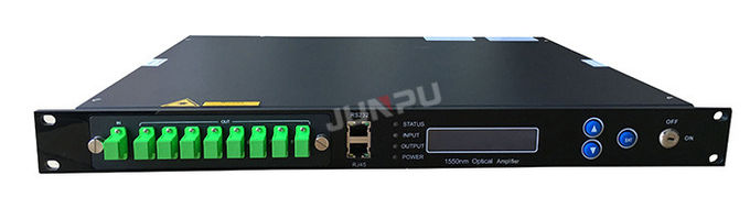 1550nm Catv 1U 16 met en communication le connecteur optique de Sc RPA de l'amplificateur 19dBm 220V d'EDFA 3