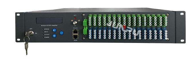 Amplificateur 1550 Edfa, combinateur de fibre enduit par erbium de Catv de DB Gpon du port 17 de WDM 64 1