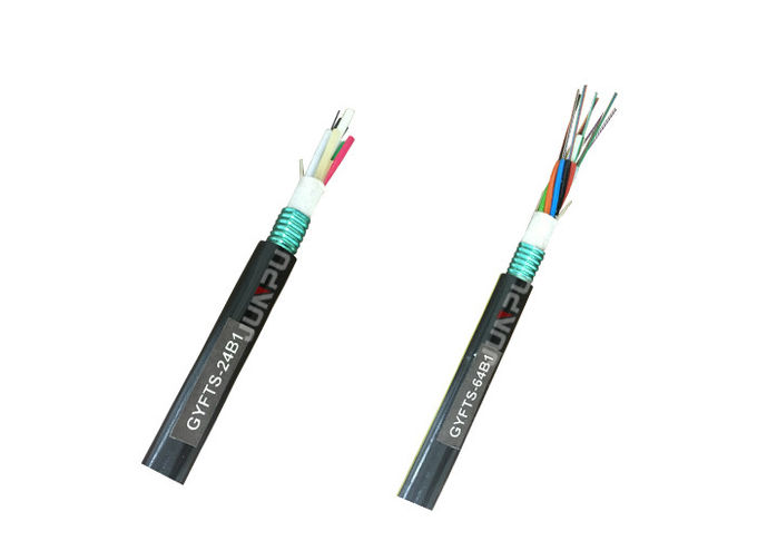 Câble extérieur non métallique de fibre multimode de noyau du câble optique GYFTY 4 de fibre 1