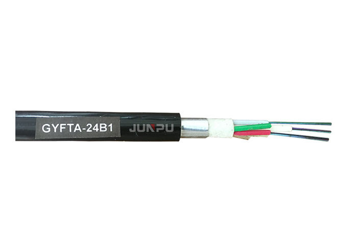 Câble d'interface optique de fibre de la gaine FTTH de PE avec FRP GJYXFH 1