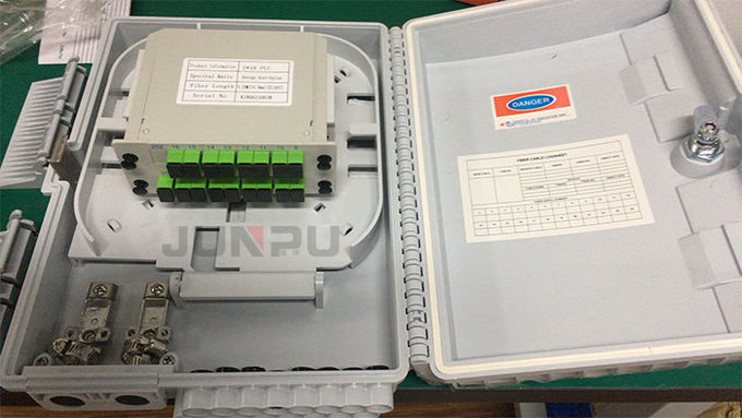 Boîte de distribution optique de fibre du matériel FDB 16 d'ABS avec le diviseur de PLC de cassette 0