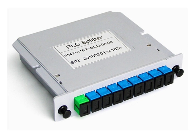 Séparateur optique de fibre de PLC de cassette du câble d'interface 1x8 de fibre de FTTX dans la boîte d'ABS 0