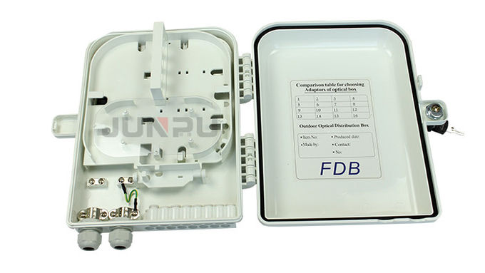 Boîte de distribution extérieure de Ftth, matériel blanc à fibres optiques de la boîte de distribution PC+ABS 2