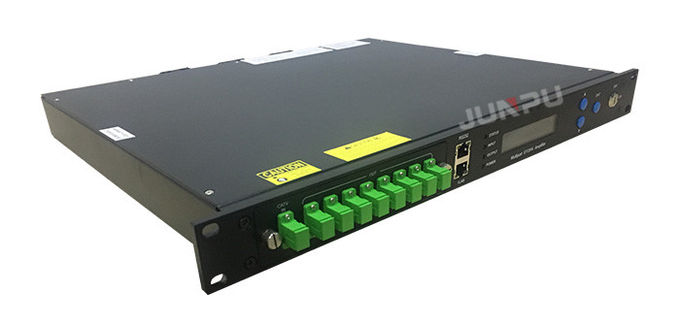 8 support 1550 optique de l'alimentation d'énergie de l'amplificateur 19dbm 2 de fibre de Catv Edfa de port 1U 0