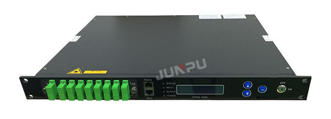 l'amplificateur 1 d'Edfa de puissance élevée de 1550nm Catv met en communication 23dbm le support de Sc RPA 1U 3