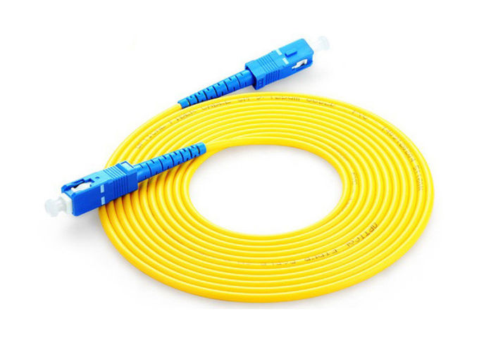 la correction de fibre de mode unitaire de 3M câble le LC au simplex de LC 3mm dans la couleur jaune 1