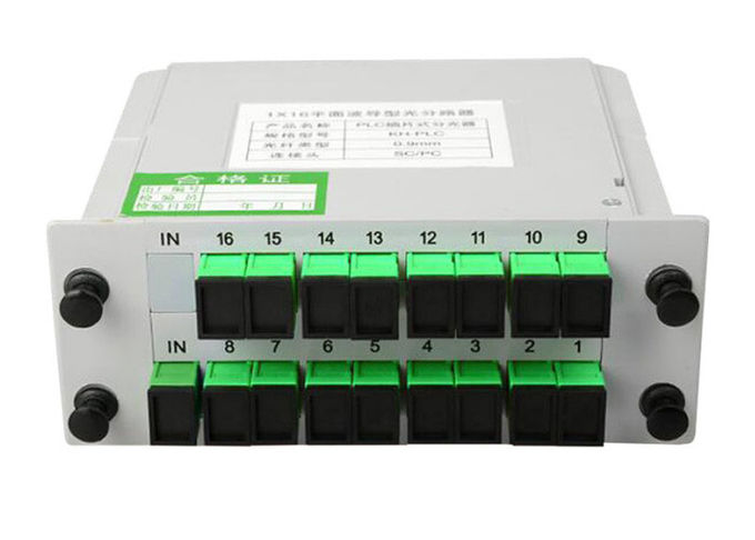 Boîte de diviseur de Sc RPA 1x16 pour le câble optique de fibre, diviseur optique de fibre de PLC de cassette 0