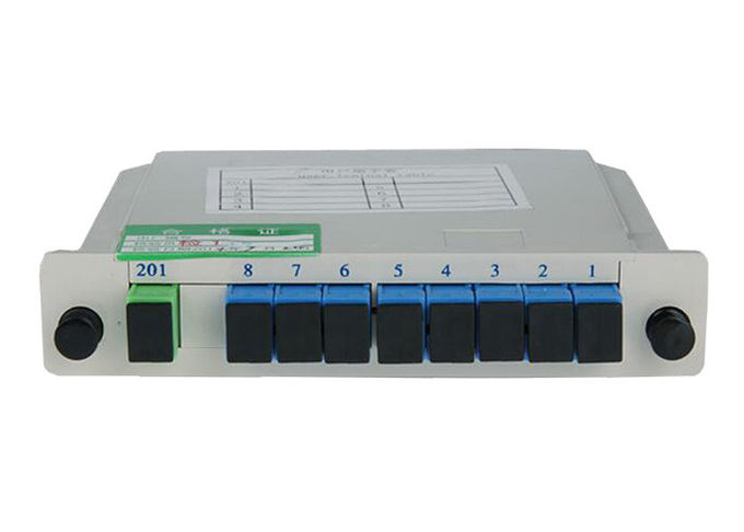 Séparateur optique de fibre de PLC de cassette du câble d'interface 1x8 de fibre de FTTX dans la boîte d'ABS 3