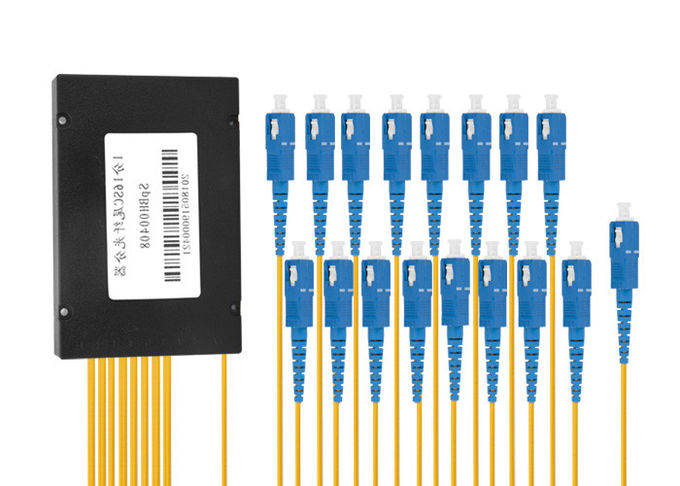 boîte optique de diviseur de fibre de PLC 1X16 dans le connecteur de Sc UPC pour des systèmes de FTTX 1